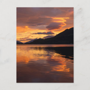 Loch Leven Sunset Feiertagspostkarte