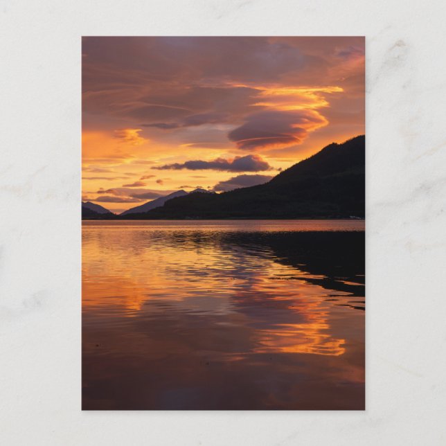 Loch Leven Sunset Feiertagspostkarte (Vorderseite)
