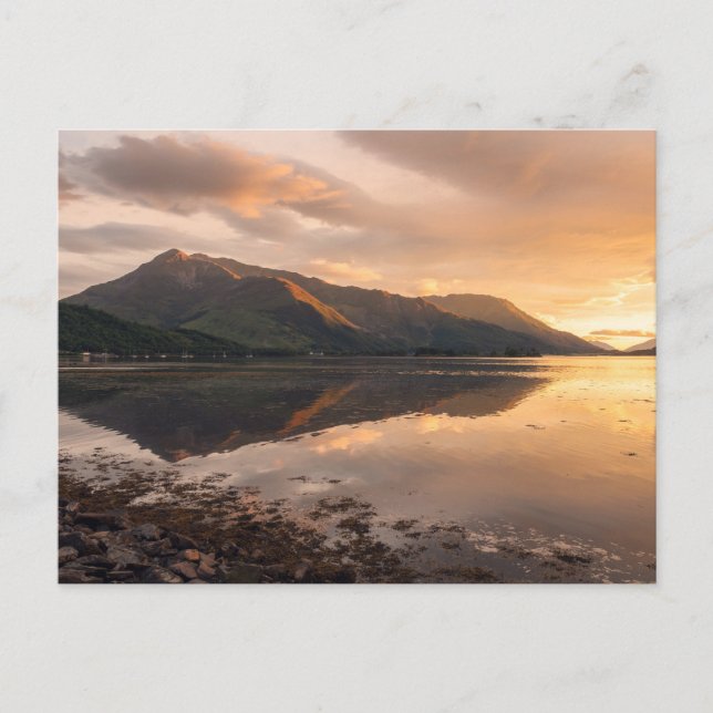 Loch Leven Sunset Feiertagspostkarte (Vorderseite)