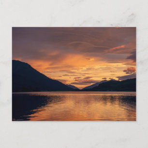 Loch Leven Sunset Feiertagspostkarte