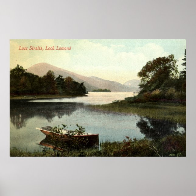 Loch Lomond, Schottland, Luss Straits 1915 Vintag Poster (Vorne)