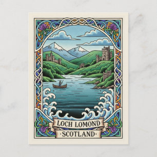 Loch Lomond Schottland Reise Postkarte