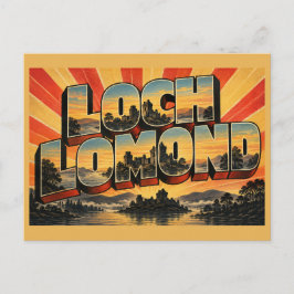 Loch Lomond Schottland Vintage Reise Kunst Postkarte