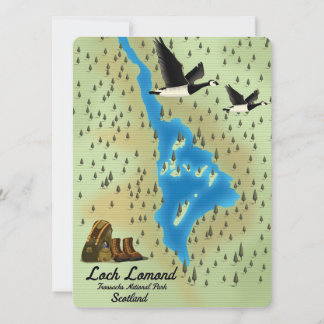 Loch Lomond, Trossachs, Schottland-Karte