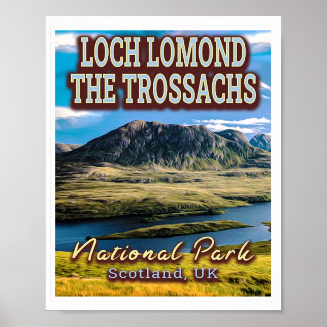 LOCH LOMOND und DER TROSSACHS NATIONAL PARK - UK Poster (Vorne)