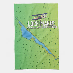 Loch Maree NW Hightlands Schottland Karte Geschirrtuch