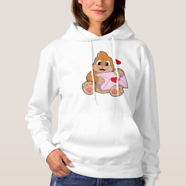 Loch mit Herzumschlag Hoodie (Vorderseite)