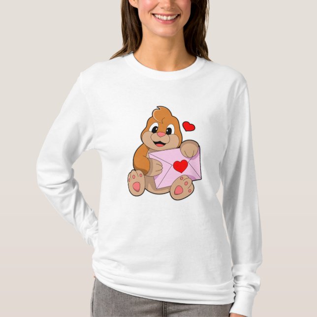 Loch mit Herzumschlag T-Shirt (Vorderseite)