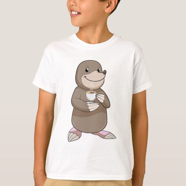 Loch mit Kaffee-Cup T-Shirt (Vorderseite)