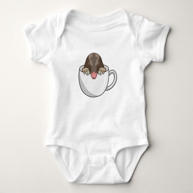 Loch mit Kaffee-Tasse Baby Strampler (Vorderseite)