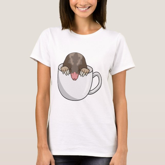 Loch mit Kaffee-Tasse T-Shirt (Vorderseite)