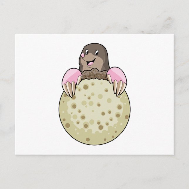 Loch mit Mond Postkarte (Vorderseite)