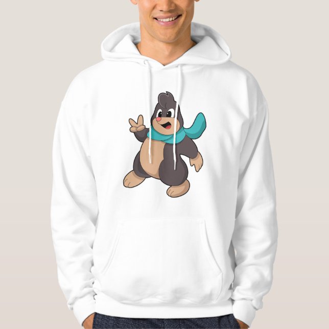 Loch mit Scarf Hoodie (Vorderseite)