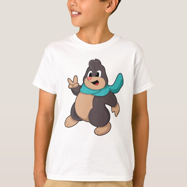 Loch mit Scarf T-Shirt (Vorderseite)