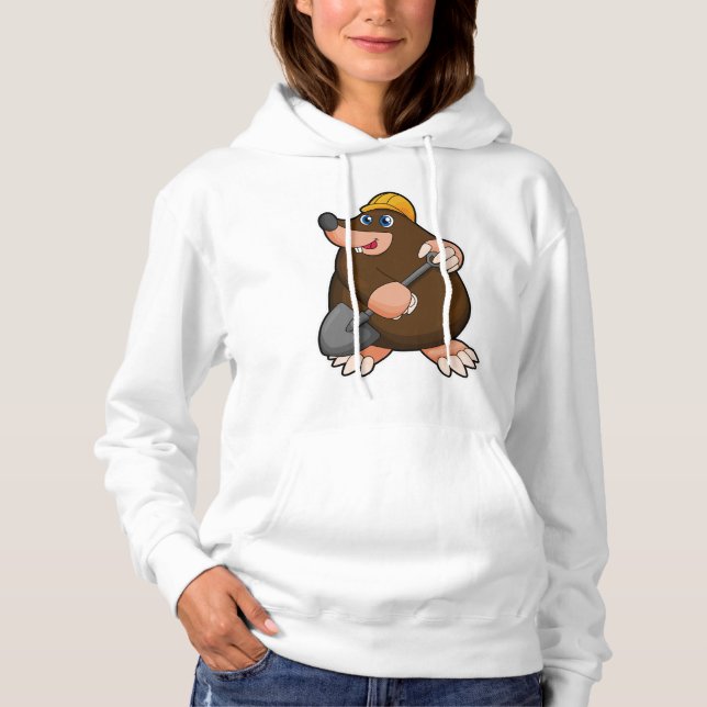 Loch mit Shovel & Hard Hat Hoodie (Vorderseite)