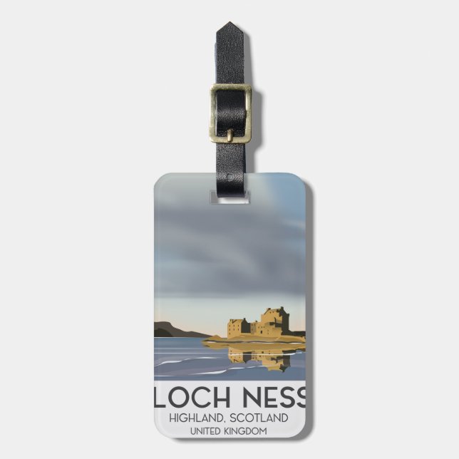 Loch Ness, Highlands, Schottland Reiseplakat Gepäckanhänger (Vorderseite vertikal)