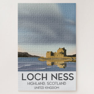 Loch Ness, Highlands, Schottland Reiseplakat Puzzle