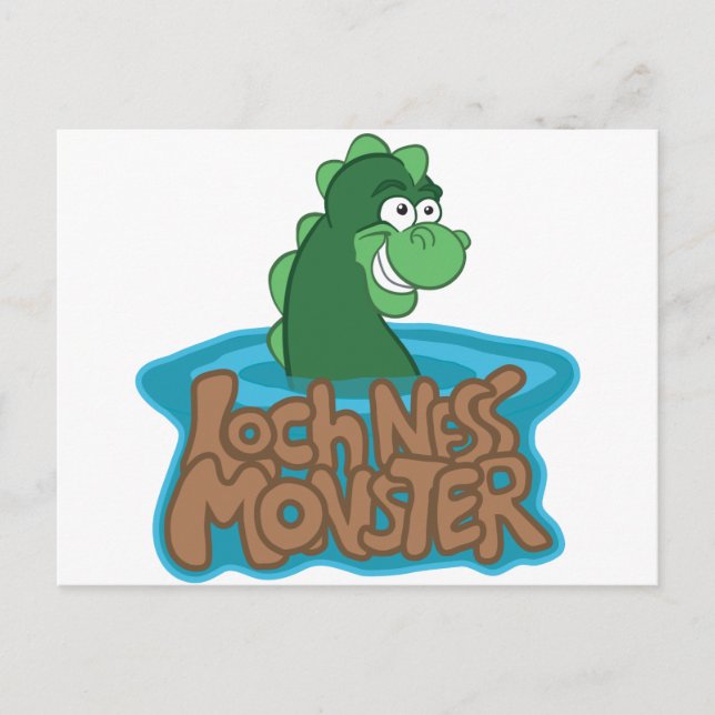 Loch Ness Monster Cartoon Postkarte (Vorderseite)