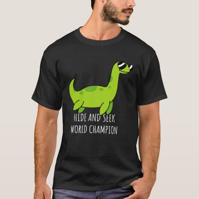 Loch Ness Monster  Hide and Hide Game World Champi T-Shirt (Vorderseite)