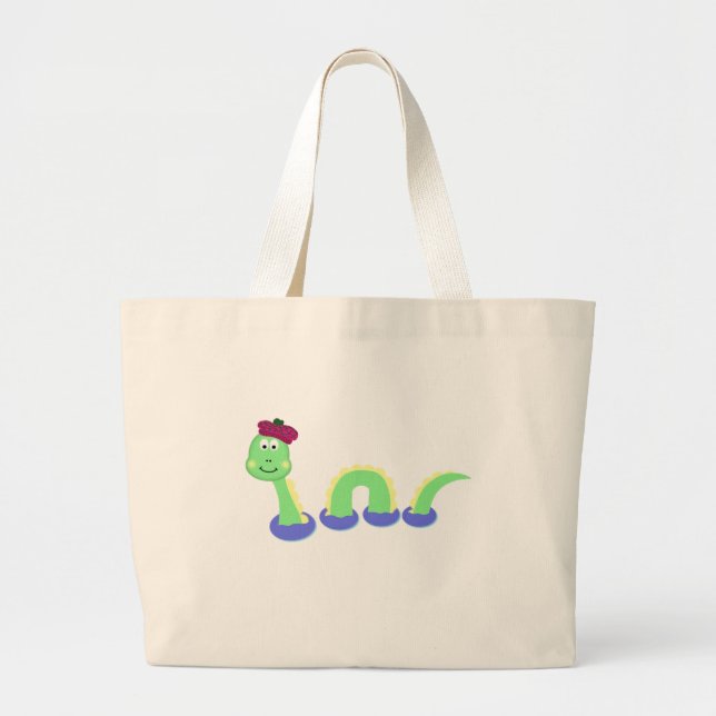 Loch Ness Monster Jumbo Stoffbeutel (Vorne)