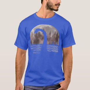 Loch Ness Monster Nessie Full Moon T-Shirt