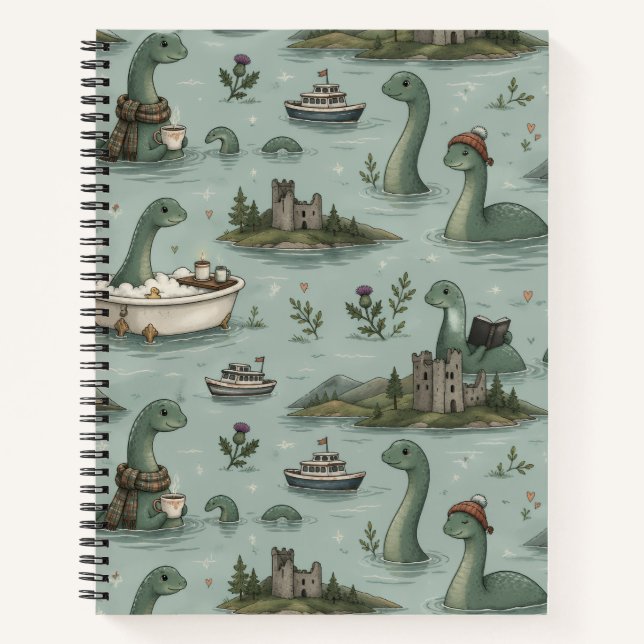Loch-Ness-Monster Notizbuch (Vorderseite)