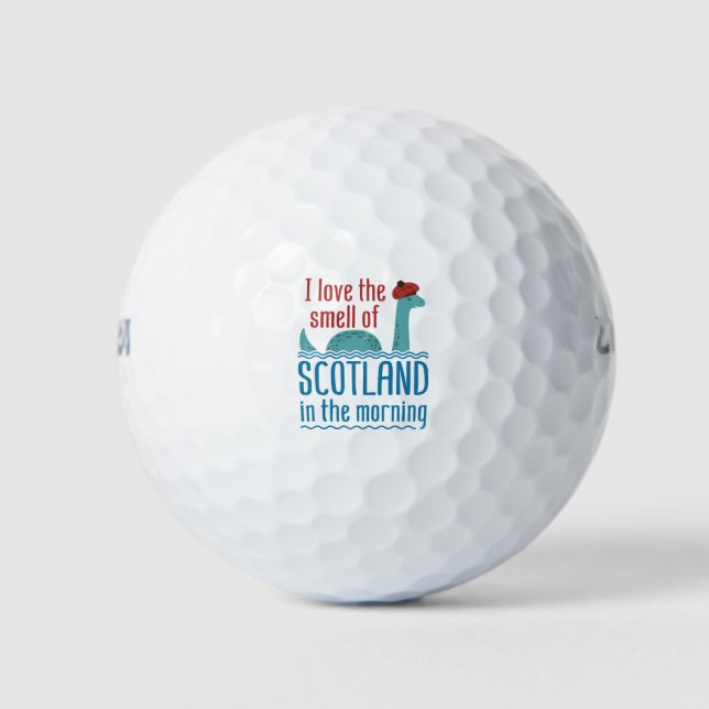 Loch Ness Monster riecht nach Schottland am Morgen Golfball (Vorderseite)