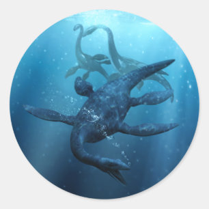 Loch Ness Monster Round Sticker