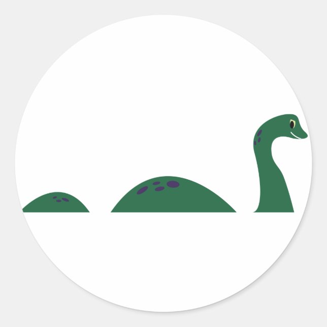Loch Ness Monster Runder Aufkleber (Vorderseite)