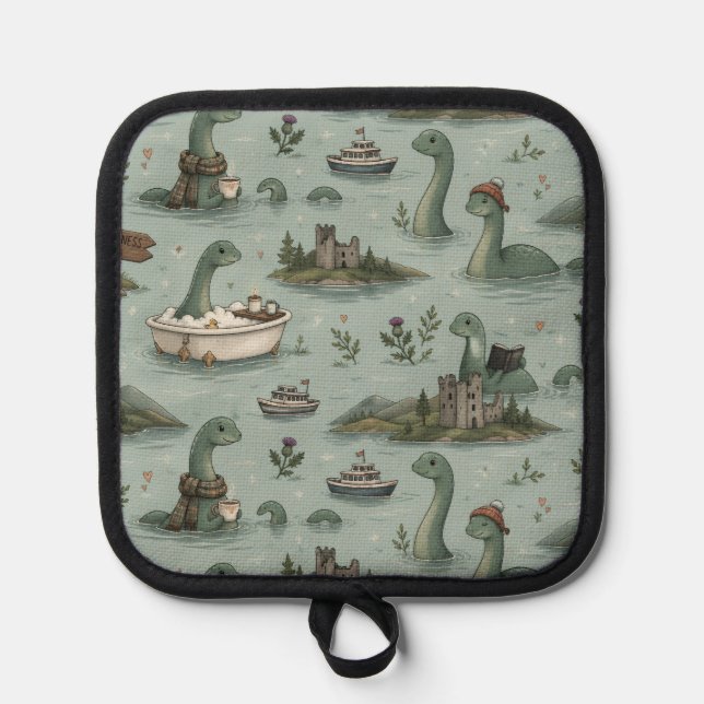Loch-Ness-Monster Topflappen (Vorderseite)