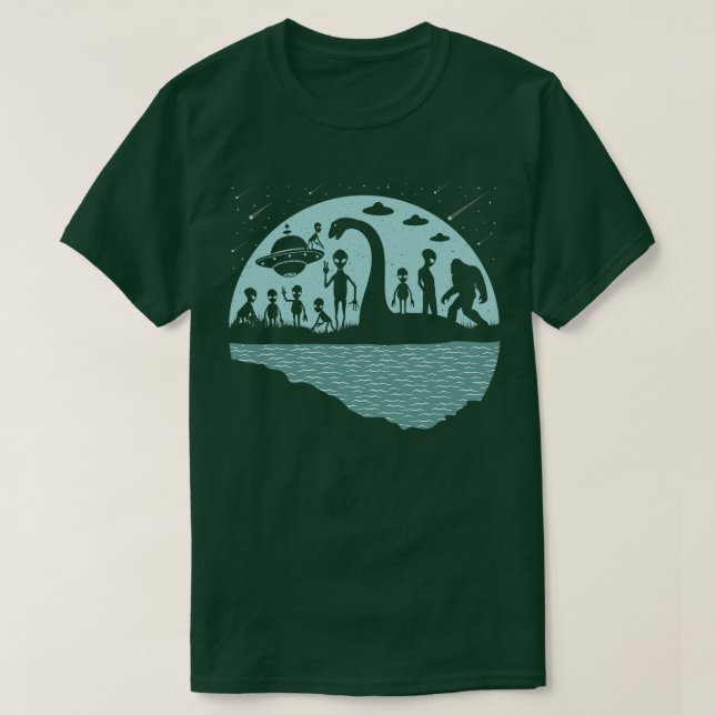 Loch Ness Monster und 6 T-Shirt (Design vorne)