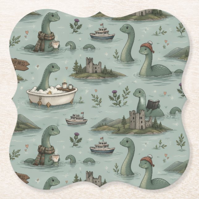Loch-Ness-Monster Untersetzer (Vorderseite)
