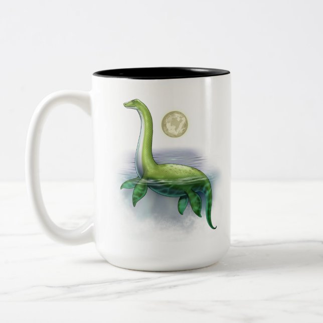 Loch Ness Monster Zweifarbige Tasse (Links)