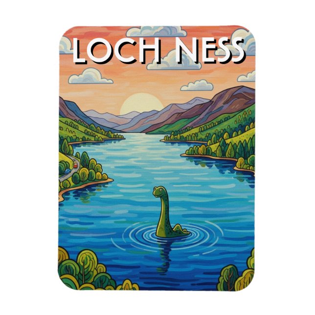 Loch Ness Nessie Reise Magnet (Vertikal)