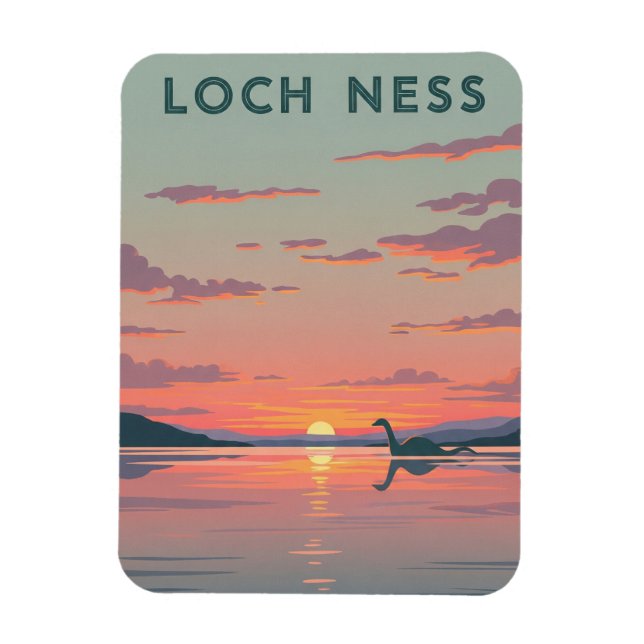 Loch Ness Nessie Travel Magnet (Vertikal)