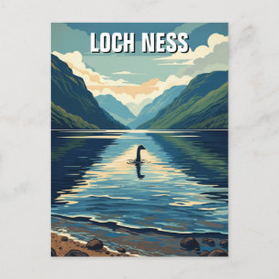 Loch Ness Nessie Travel Postkarte