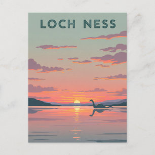 Loch Ness Nessie Travel Postkarte