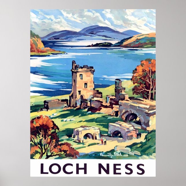 Loch Ness, Schottland, Jahrgangsreise Poster (Vorne)