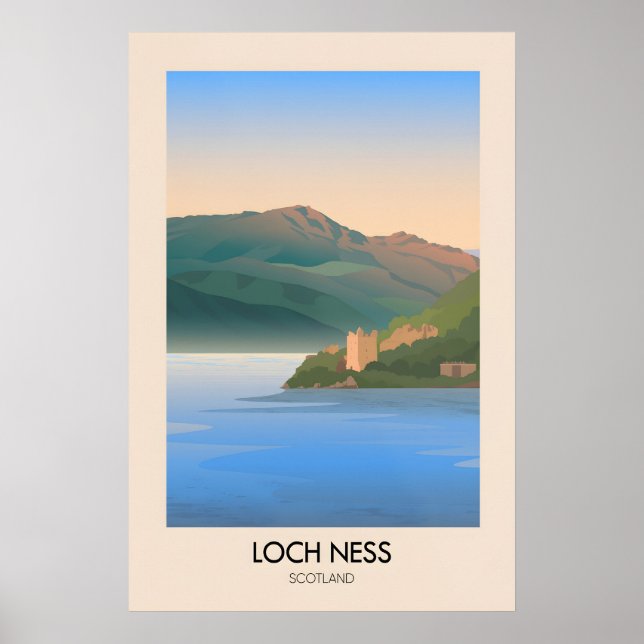 Loch Ness Schottland Reiseplakat Poster (Vorne)
