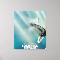 Loch Ness Scotland Monster Vintage Reiseplakat