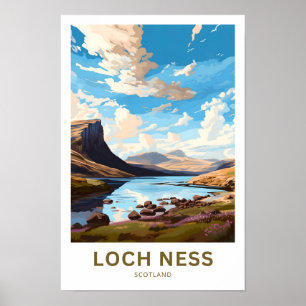 Loch Ness Scotland Travel Print Poster