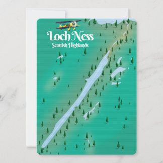 Loch Ness Scottish Highlands Reisekarte