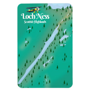Loch Ness Scottish Highlands Reisekarte Magnet