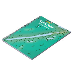 Loch Ness Scottish Highlands Reisekarte Notizblock