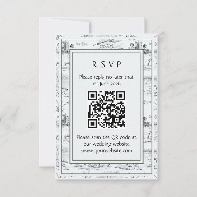 Loch Ness Toile  RSVP Karte (Vorderseite)