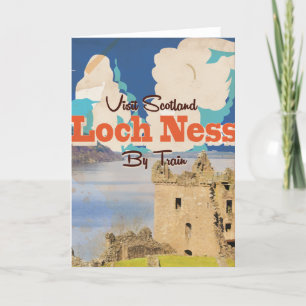 Loch Ness Vintage-Reiseposter Feiertagskarte