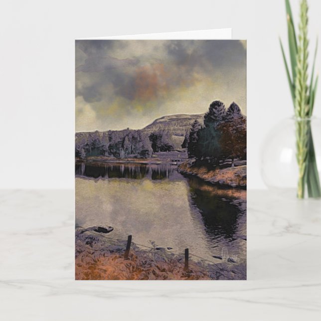 "Loch Ordie, Scottish Highlands" Art Birthday Card Karte (Vorderseite)