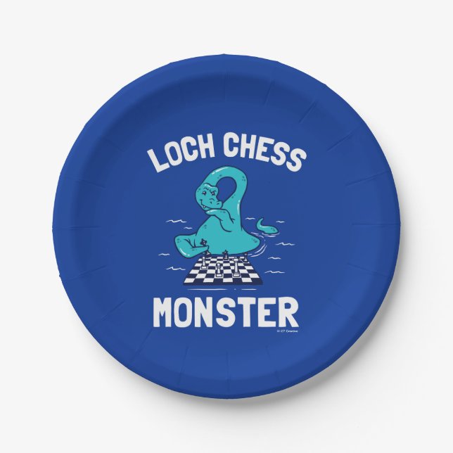 Loch Schess Monster Pappteller (Vorderseite)