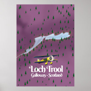 Loch trool, galloway, scotland Travel map Poster
