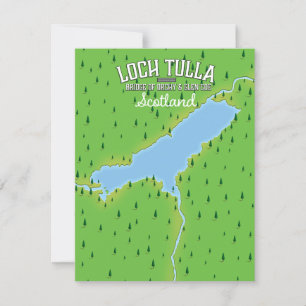 Loch Tulla Schottland Reiseplakat Karte